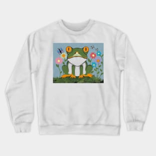 JUST Chillin Funny Frog Painting Crewneck Sweatshirt